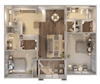 Vista at Park Row B8C Floor Plan Vista at Park Row B8C Floor Plan